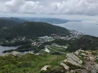 Mountain and fjord landscape near Bergen.