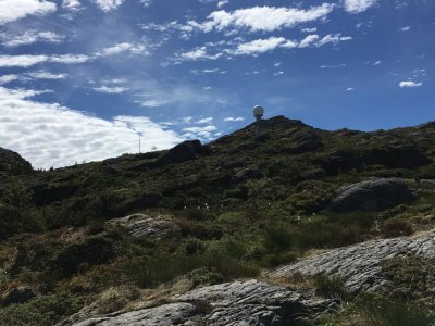 Mountain plateau view in Sotra with clear skies.